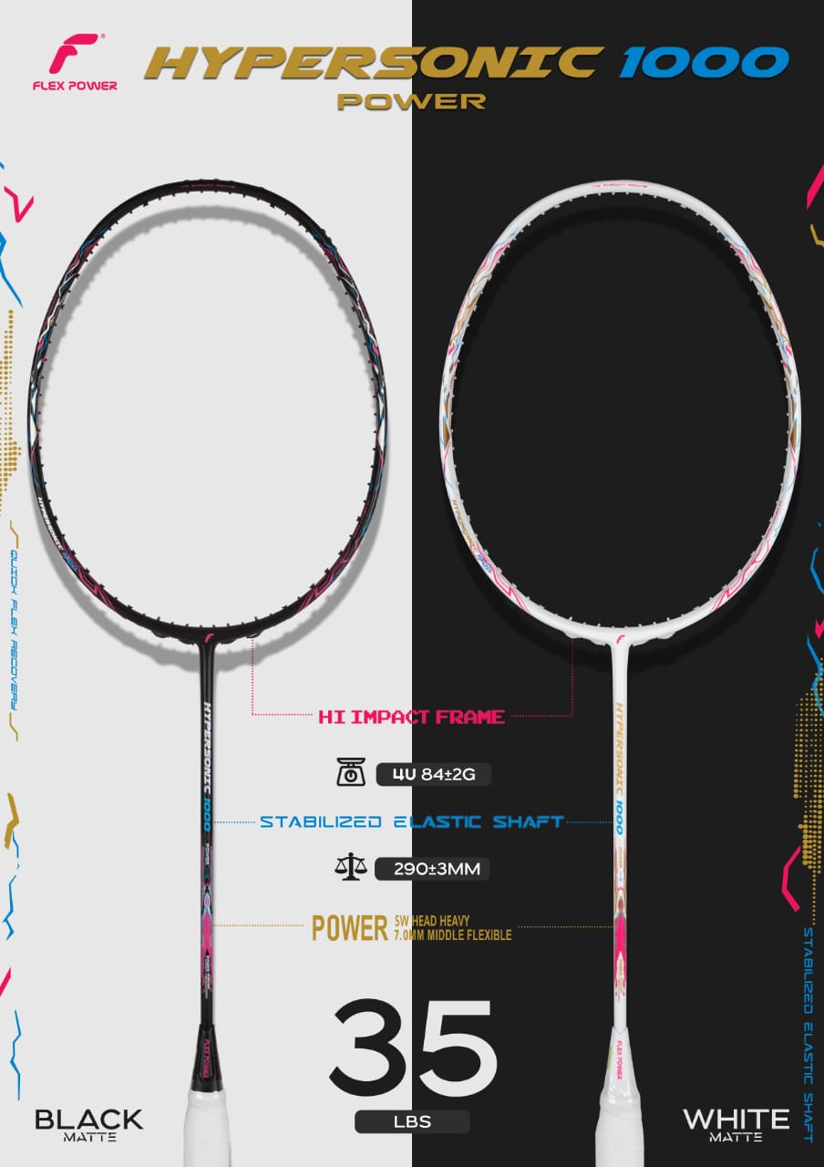 Flex Power Hypersonic 1000 Badminton Racket – sportshorizon.com