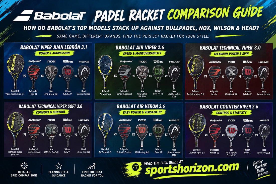 Babolat Padel Racket Comparison - Babolat vs Bullpadel, Nox, Wilson and Head