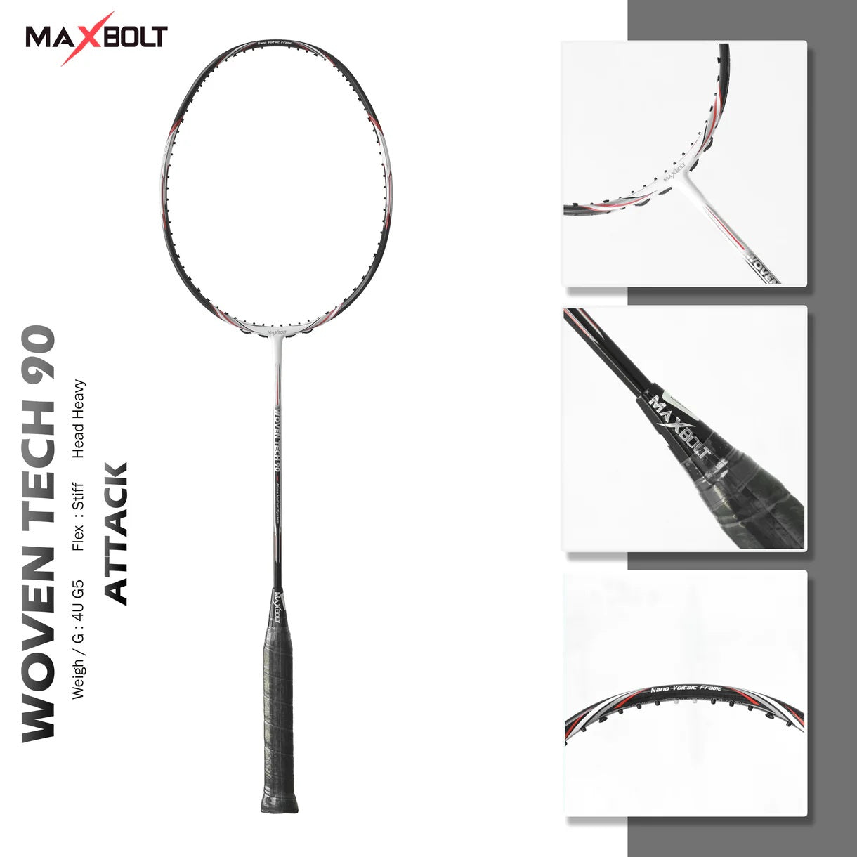 Maxbolt Woven Tech 90 Badminton Racket