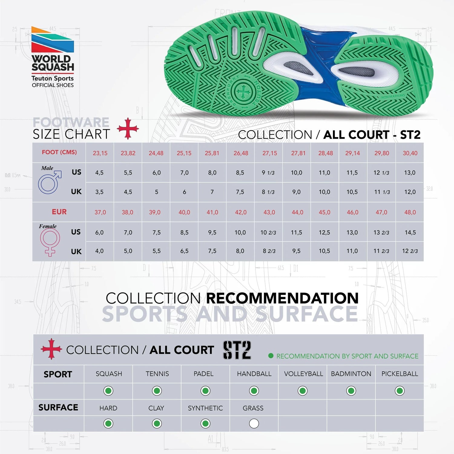 Teuton ST2 Squash Shoes