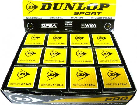 Dunlop Double Yellow Dot Squash Ball